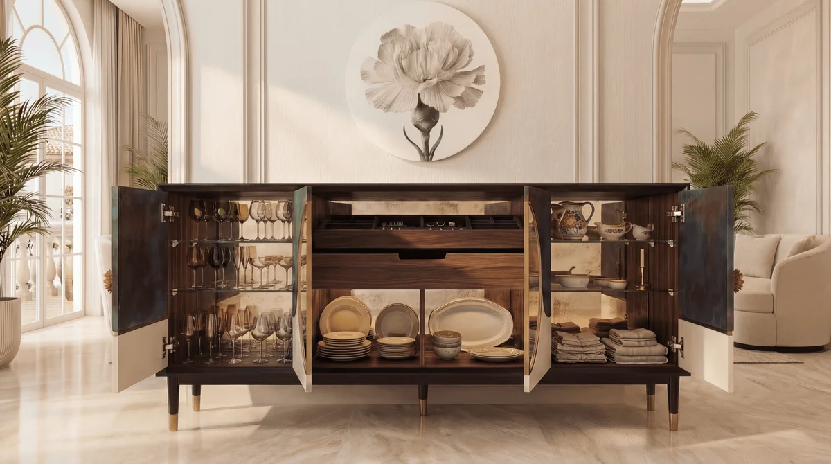 La Clavelina with the storage interior open