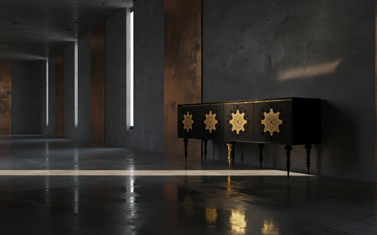 Sherwood cabinet in a dark room
